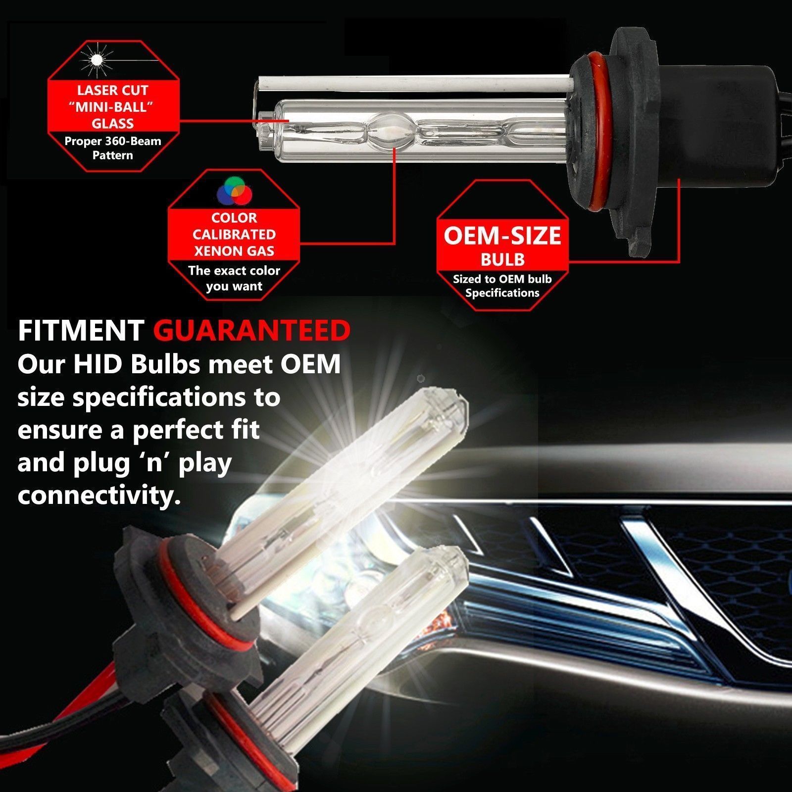 XENTEC Slim 55W Digital HID Conversion Kit Xenon Light H4 H7 H10 H11 H13 9006