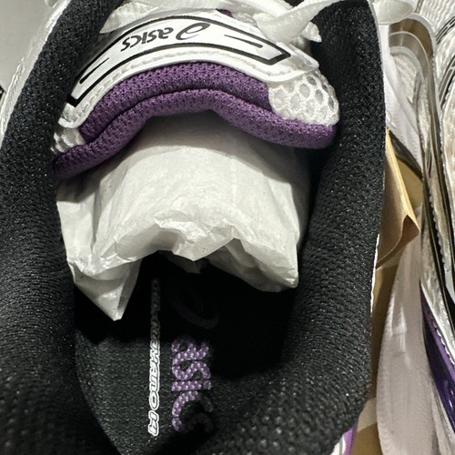 Pre-owned Asics Gel Kayano 14 Silver White Dark Grape 1202a056-111 Women's Size 12w/10.5m