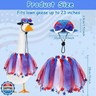 DTOFOOT Independence Day Goose Outfit, 2 Pcs Set Hat and Tulle Ballet Skirt for 23
