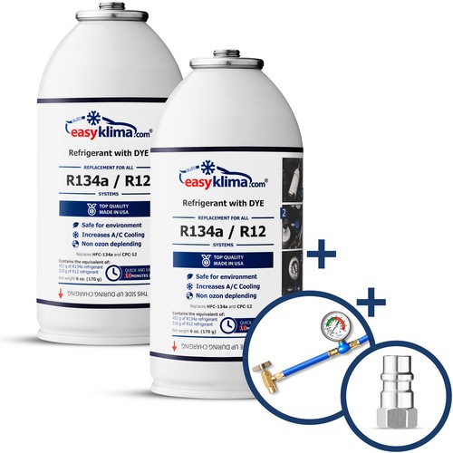 EasyKlima Kit Retrofit R12 Climatisation Auto 2 Aérosols Adaptateur