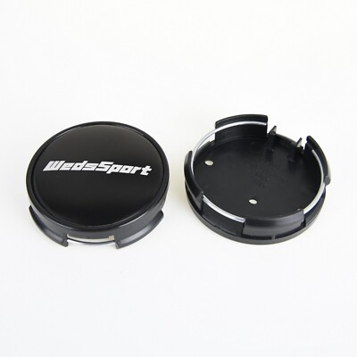4 x 62 mm for Weds Sport  Black Silver Alloy Wheel Center Caps Rim Cap Hub Caps
