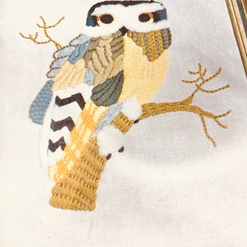 Pauline Denham Night Owl Crewel Embroidery Kit 6021 Vintage Original Package