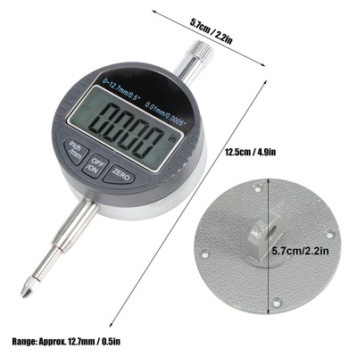 Digital Indicator Dial Test Gauge Electronic Depth Measurement Probe 0-12.7mm HD