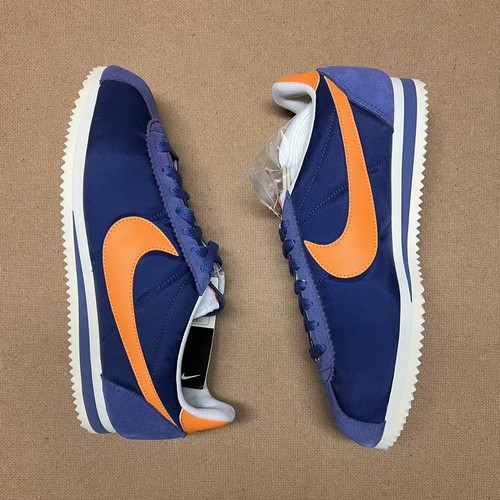 nike cortez nylon blue orange