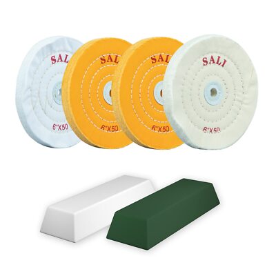 4 Pack Polishing Wheel for Bench Grinder Buffing Wheel 6 inch 2 *Yellow Cotto