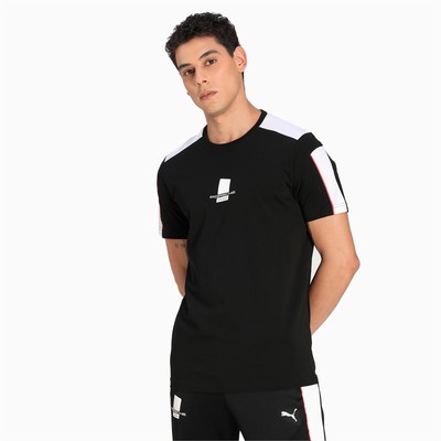 

Puma Porsche Legacy T7 SS Lifestyle футболка мужская черная спортивная повседневная футболка, Черный, Puma Porsche Legacy T7 SS Lifestyle T-Shirt