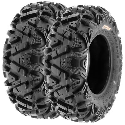 Set of 2 SunF 24x8-11 24x8x11 ATV UTV Tire All Terrain Tubeless 6PR A033 POWER.I