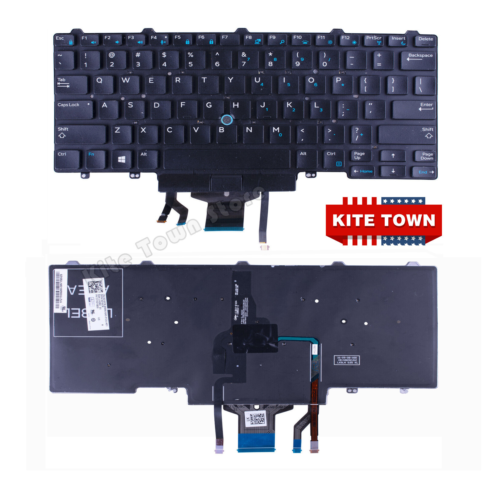 Genuine US Keyboard Backlit For Dell Latitude 3350 5490 E5450 E5470 E7470 P40G