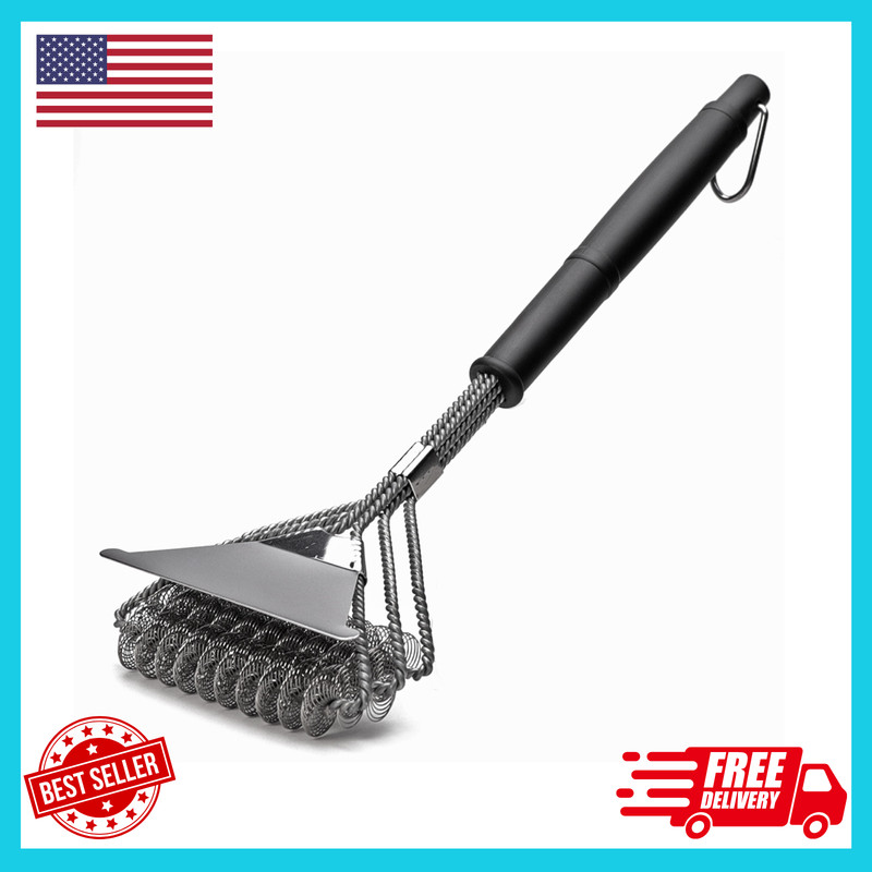 Stainless Steel Bristle Free Grill Brush Scraper Tool for BBQ