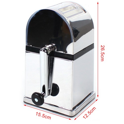 Ice Crusher Shaver Machine Durable Crushed Ice Maker Easy Clean 12.5*15.5*26.5cm