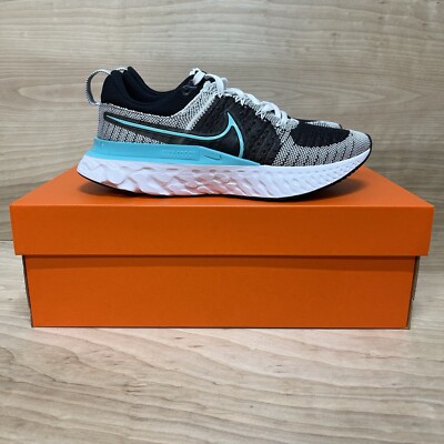 Nike React Infinity Run Flyknit 2 Size 6.5 Womens White Black Teal Shoes
