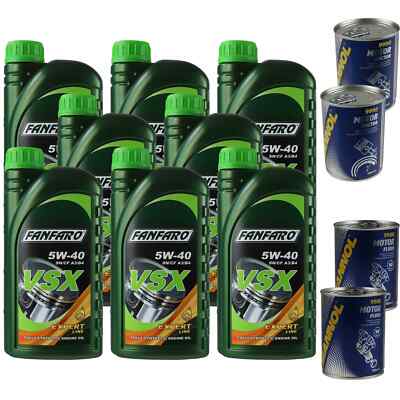 8L Olio Motore fanfaro Vsx 5W-40 2x mannol Motor Doctor Additivo + Motor Flush
