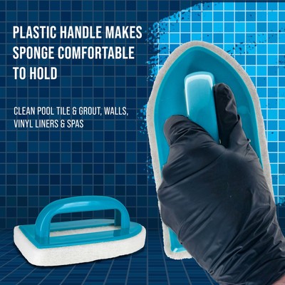 2 U.S. Pool Supply Pool Scrub Brushes - Scrubbing Pads, Clean Tile Scrubber
