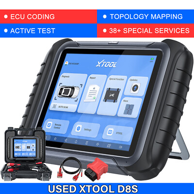 USED XTOOL D8S Bi-directional All System OBD2 Scanner Diagnostic Upgard of D7 D8