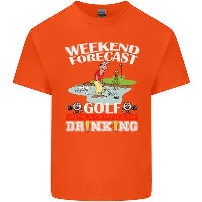 Golf Weekend Golfer Alcohol Beer Funny Mens Cotton T-Shirt Tee Top