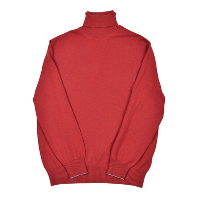 Pre-owned Brunello Cucinelli Men's 100% Cashmere Turtlue Neck Sweater In Red