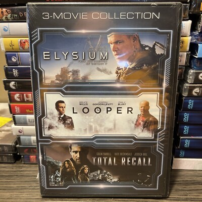 Elysium / Looper / Total Recall [New DVD] 3 Pack!!