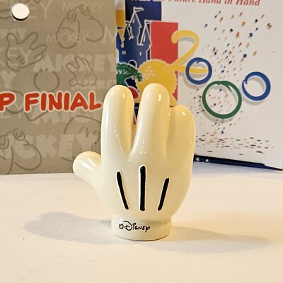 Vintage 90s Disney Lamp Finial Mickey Mouse Hand Pull In 2000 Millenia Gift Box