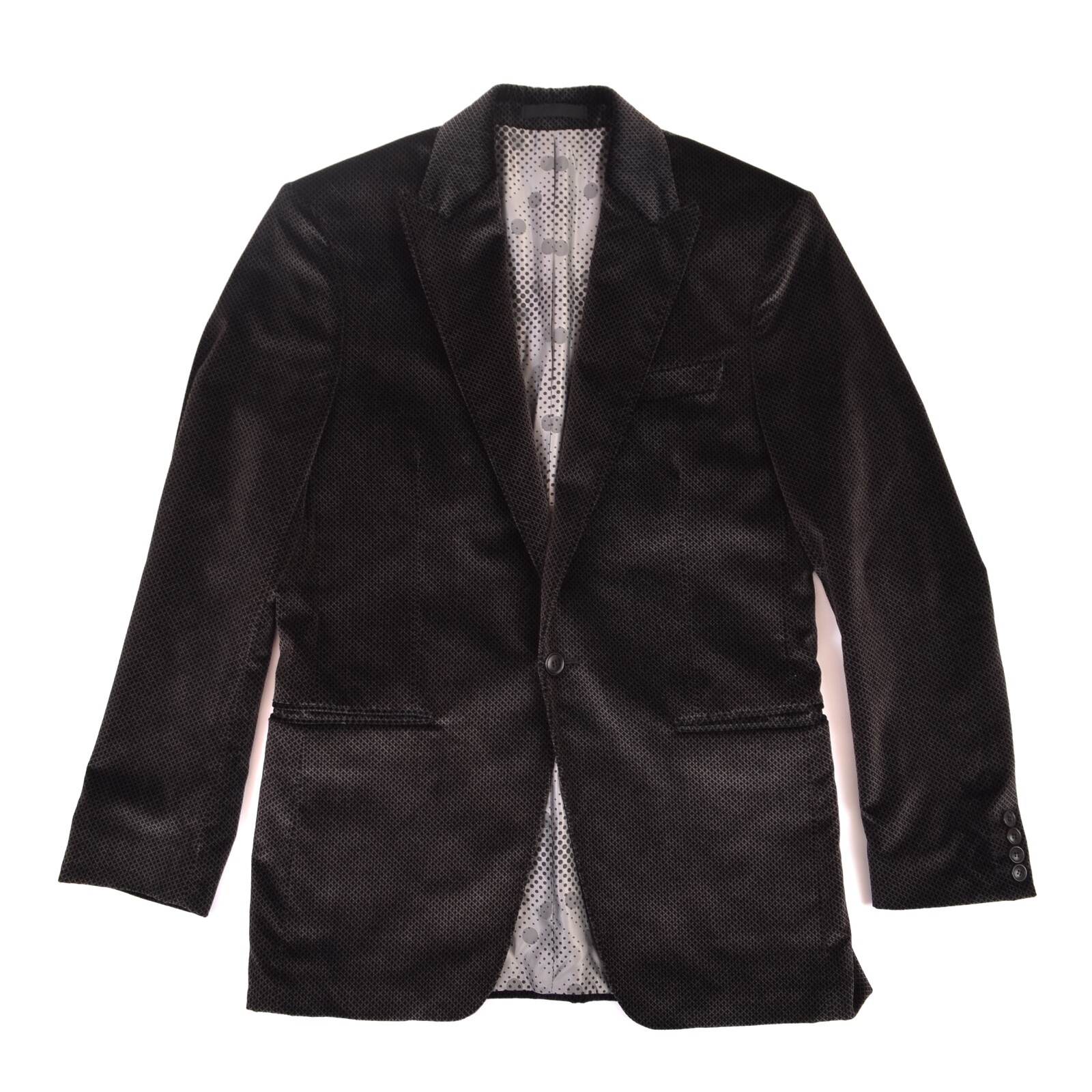Kenzo Homme Viscose Velour Dark Gray Casual Blazer Jacket