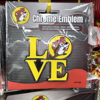 Buc-ee's Chrome Car Sticker Love | Bucees | Free Shipping | NEW