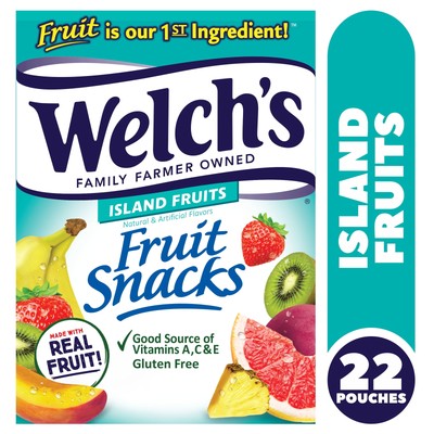Made With Real Fruit Fruit Snacks, Island Fruits, .8 oz, 22 Count
