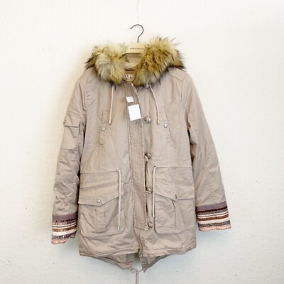 NWT Boundless North Full Zip Jacket Coat Multi-Trim Woodland Anorak Womens Small