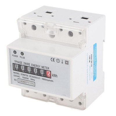 Haosie Contatore Energia Elettrica 220 V Monofase 4P LED Misuratore Consumo