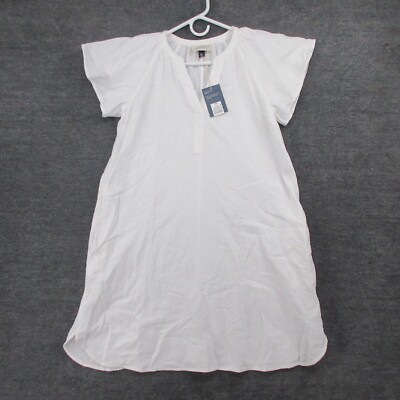 Universal Thread Swim Cover Up Womens XS White 100% Cotton Short Sleeve