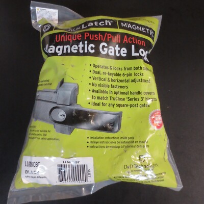D&d Technologies Lokklatch Magnetic Locking Gate Latch - LLMKDBT