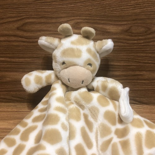 Carters Plush Giraffe Print Lovie Baby Security Blanket Pacifier Clip 14" Lovey