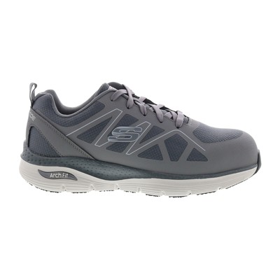 Мужские серые широкие кроссовки Skechers Arch Fit SR Vigorit