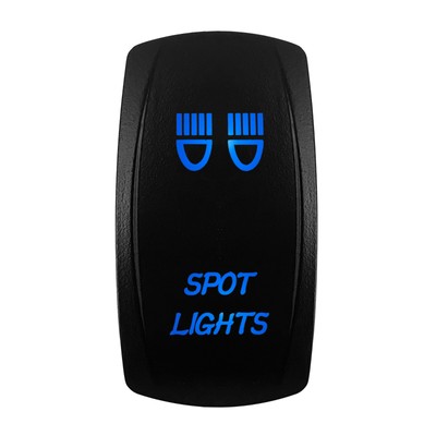 12V/24V Blue Led Rocker Switch Waterproof for Car Boat Truck ATV Motorhome CanAM