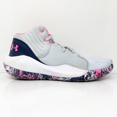 

Under Armour Girls Jet 21 3024794-401 Серые баскетбольные кроссовки Кроссовки Размер 7Y, Серый, Jet 21