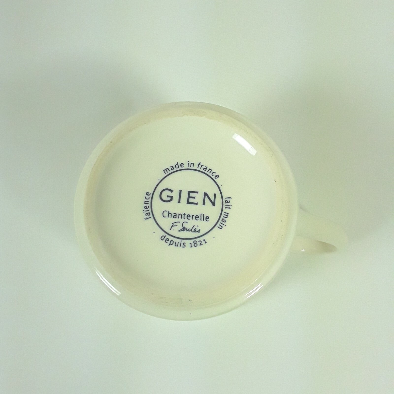 Gien Mug Cup Chanterelle Mushrooms France Novelty Botanical 10oz