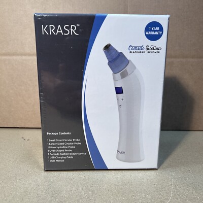 KRASR Comedo Suction Blackhead Remover Vacuum Facial Pore Cleanser NEW & SEALED