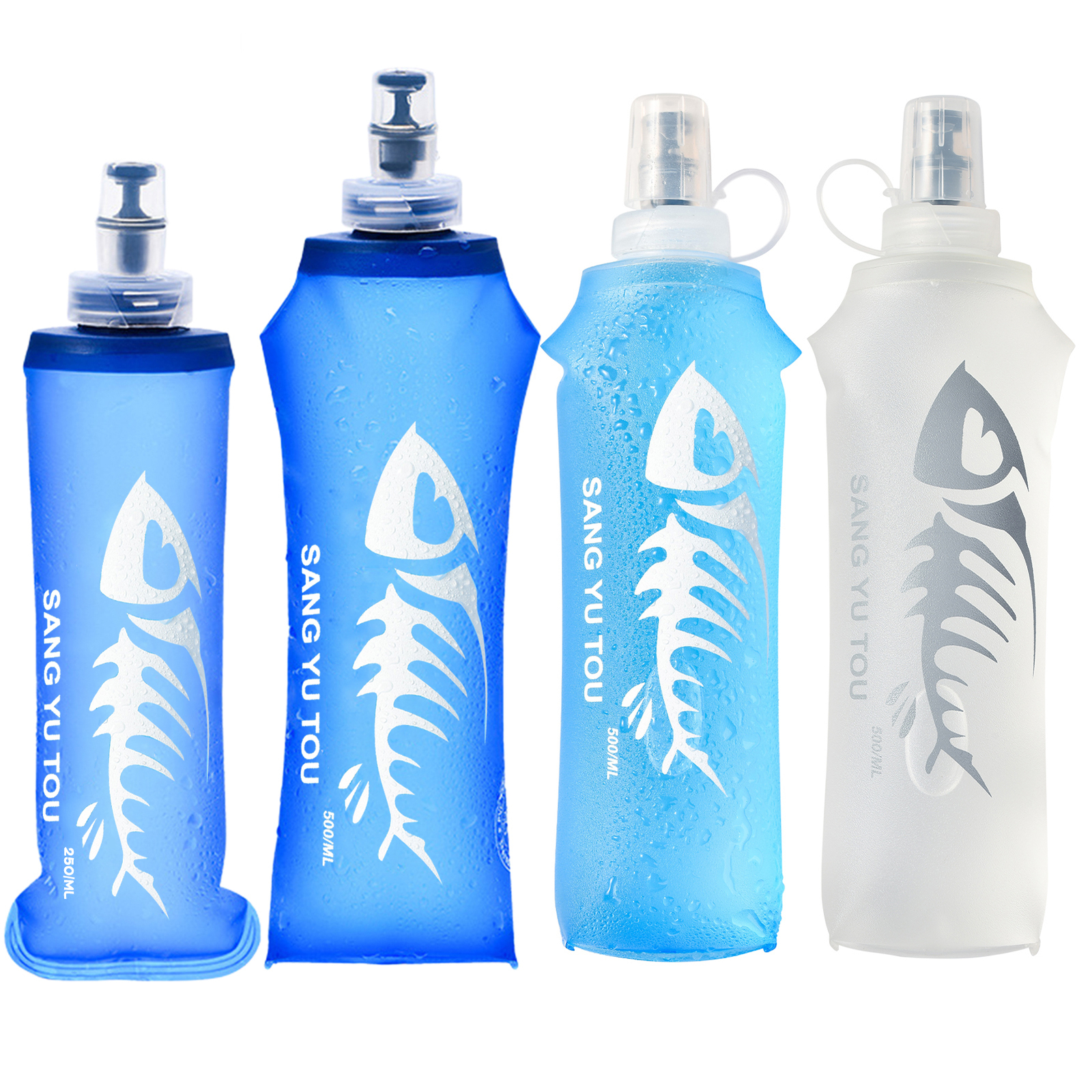 Soft Water Bottle Folding Flask Collapsible Water Bottle for sport