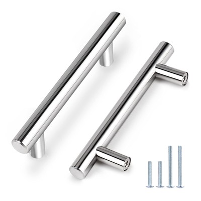 Probrico 15 Pack | 3-3/4 Inch Polished Chrome Cabinet Pulls, 6 Inches Total Leng
