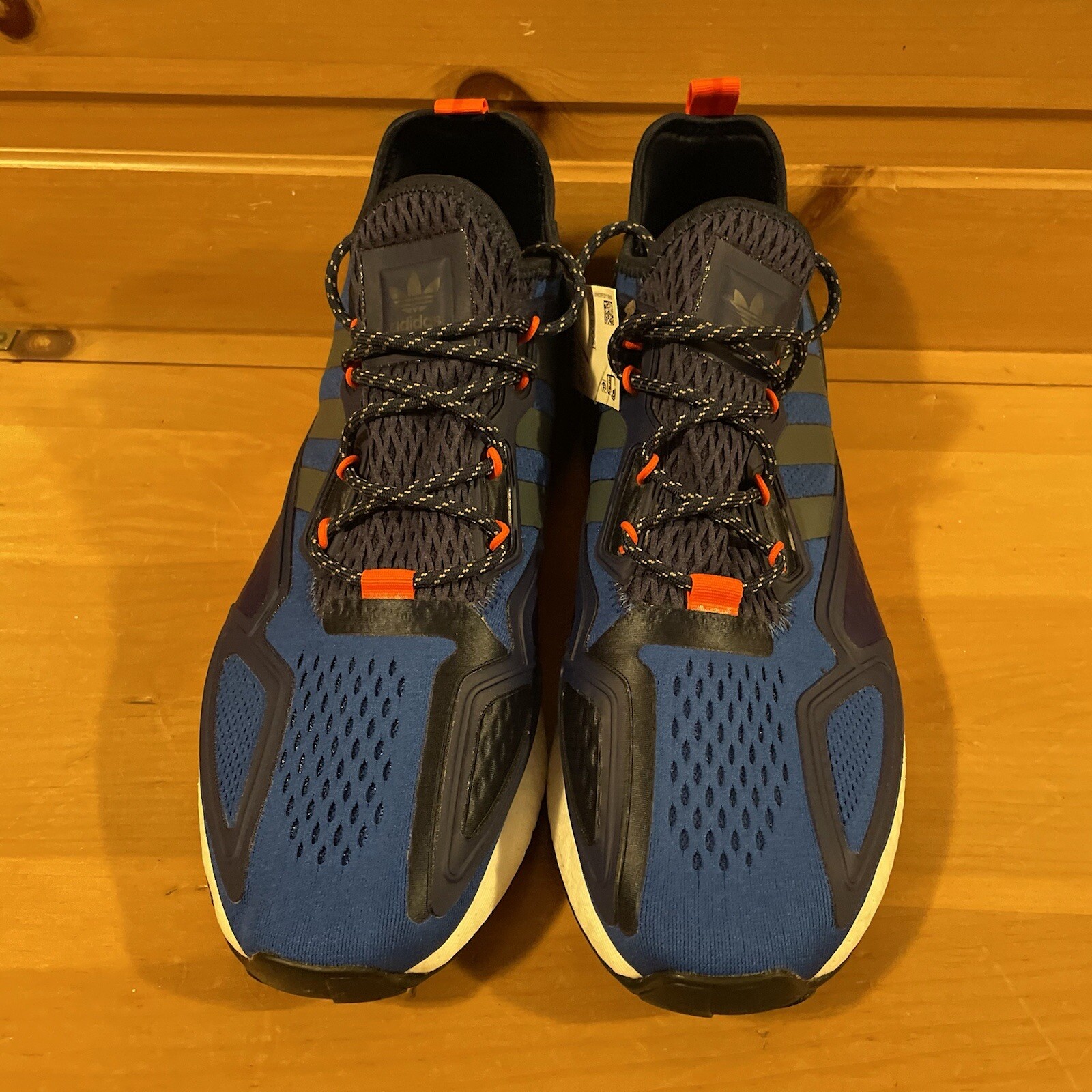 Adidas Men's ZX 2K Boost FX8836 Blue Black and Orange Shoes Size 11: купить  с доставкой из США, цена 13 064 руб - (334059873135)