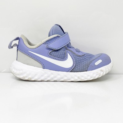 

Nike Girls Revolution 5 BQ5673-500 Синие кроссовки для бега, размер 8C, Синий, Revolution 5