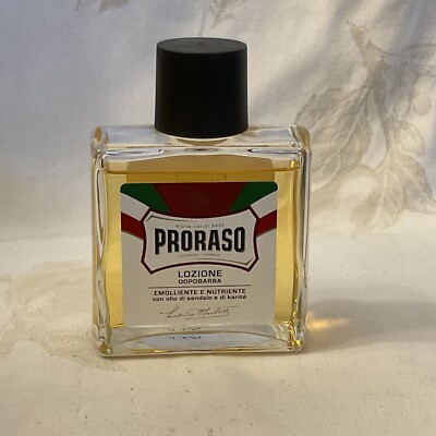 PRORASO Dopobarba Lozione, After-Shave-Lotion 100 ml 3.4 Oz Sandalwood Shea Oil