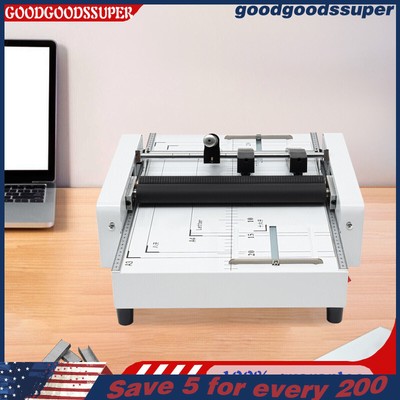 A3 Booklet Folding Binding Machine Paper Stapling Making Book Stapler Office 60W
