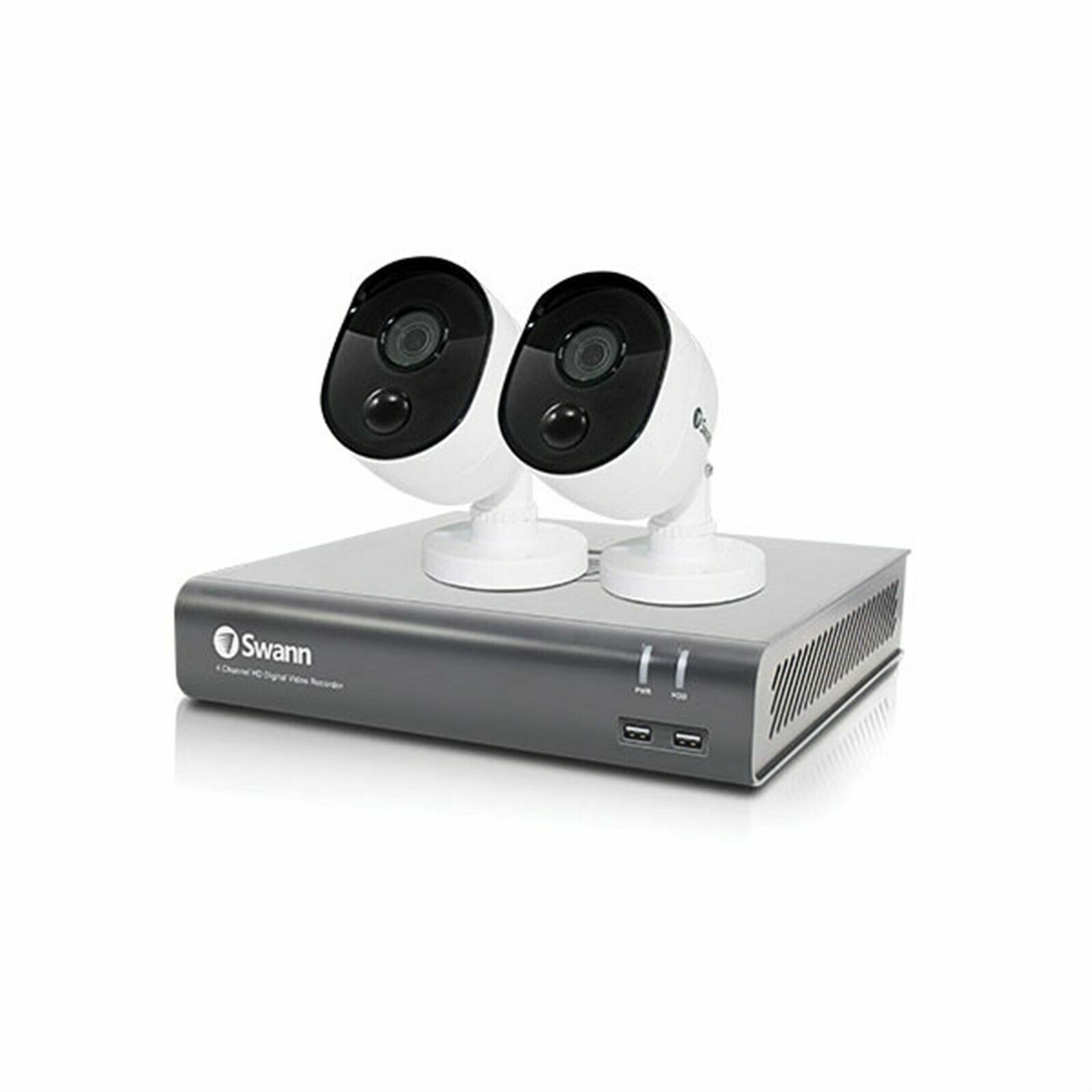NADATEL VAT-0410R 4チャンネルDVRセット Swann DVR-4580 4 Channel HD 1080P - 2 Camera True Detect