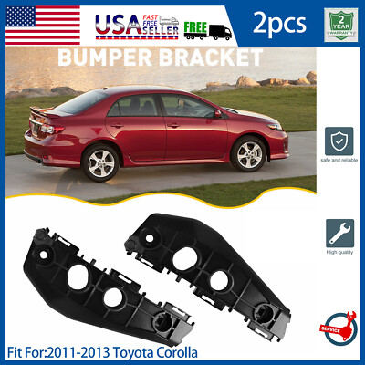 Bumper Bracket For 2011-2013 Toyota Corolla Set of 2 Front Left & Right Side