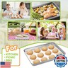 CEKEE Baking Sheet Set of 4, Stainless Steel Cookie Sheet and Baking Pan Tray, Toaster Oven Tray, Baking Pan Set, Rectangle Size 16 x 12 x 1 inch, Non Toxic, Mirror Finish and Rust Free, Dishwasher Safe