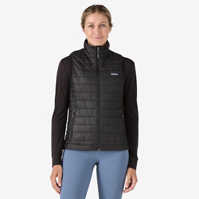 Patagonia Women s Nano Puff Black Zip Vest Sz ~S~ $189 NWT FREE SHIP GREAT GIFT