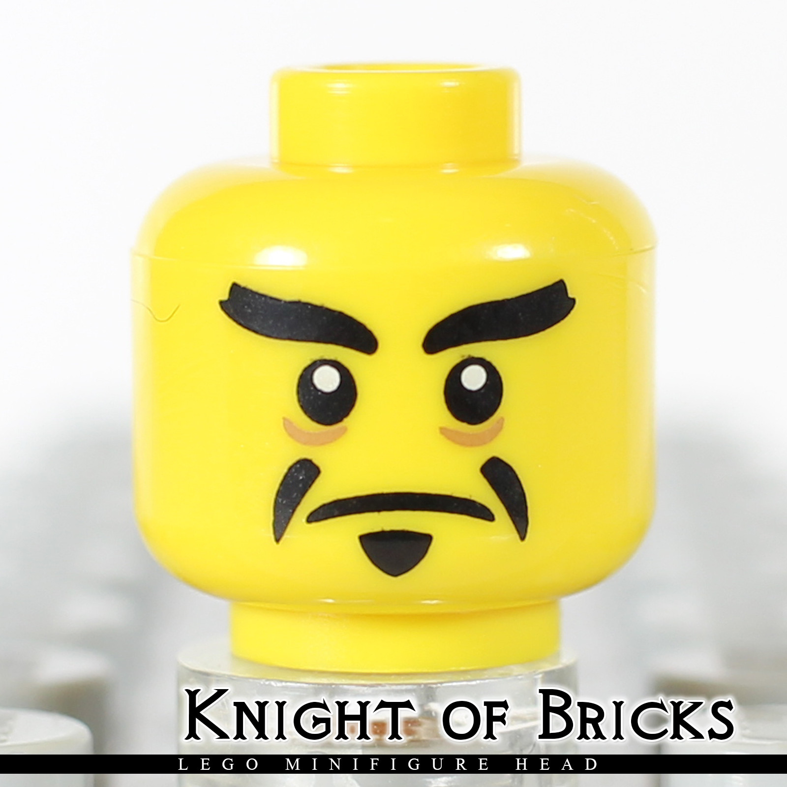 LEGO Minifigure Head YELLOW Male Dual Sided Pointed Goatee/Open Mouth