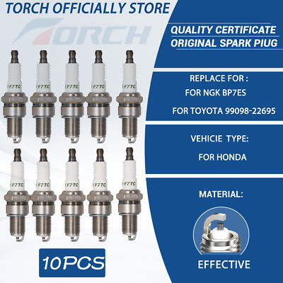 10X TORCH Spark Plug F7TC for Chainsaw 168F 168FA for NGK BP7ES for 412XLS