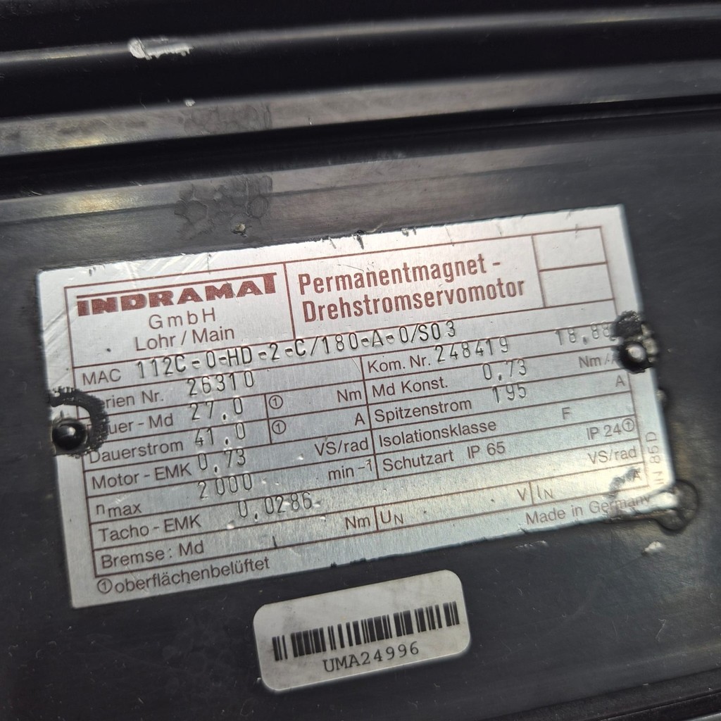 Rexroth Indramat MAC112C-0-HD-2-C/180-A-0/S03 26310 Servo Motor — 3
