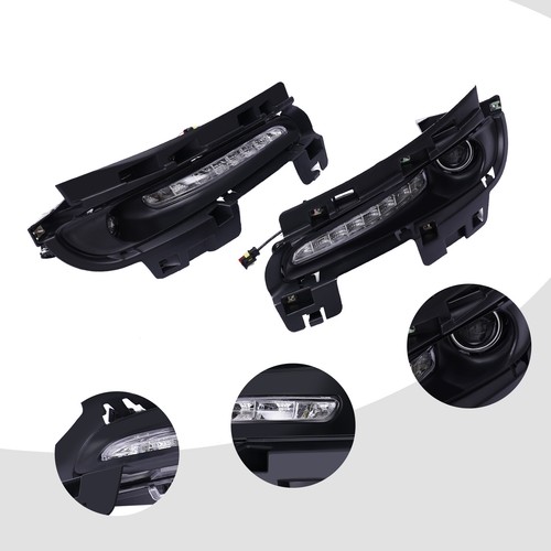 A Pair LED Daytime Running Light Fog Lamp For Jeep Grand Cherokee SRT8