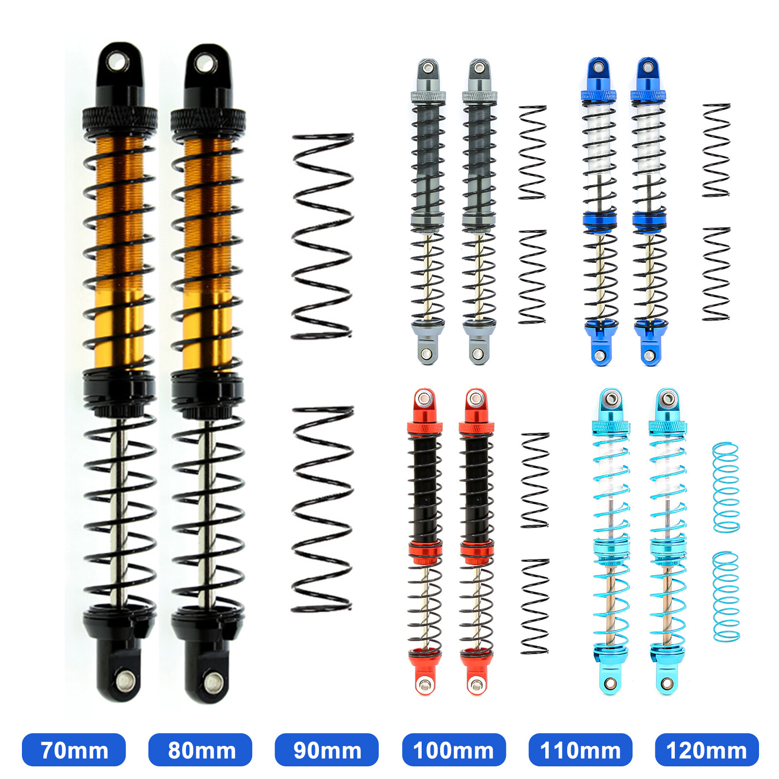 70mm-120mm Shock Absorber Oil Damper for 1/10 Axial SCX10 II